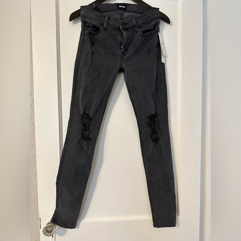 Hudson, black jeans, size 27.